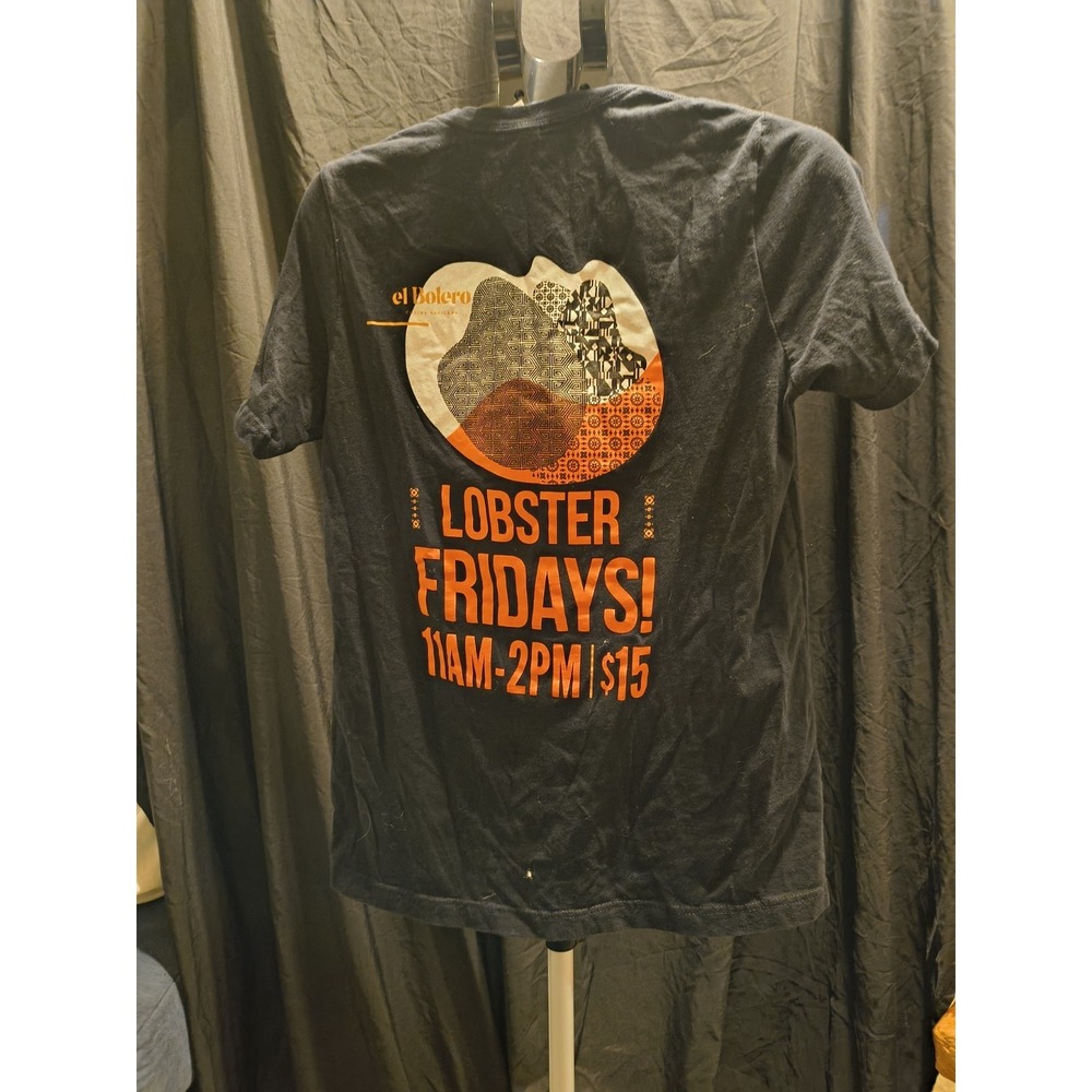 El Bolero Lobster Fridays Tshirt Black Medium/Small